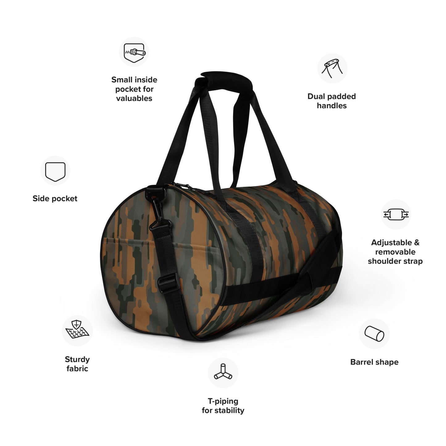 Modern Warfare Urban Vertical Rusty Bark CAMO Gym Bag