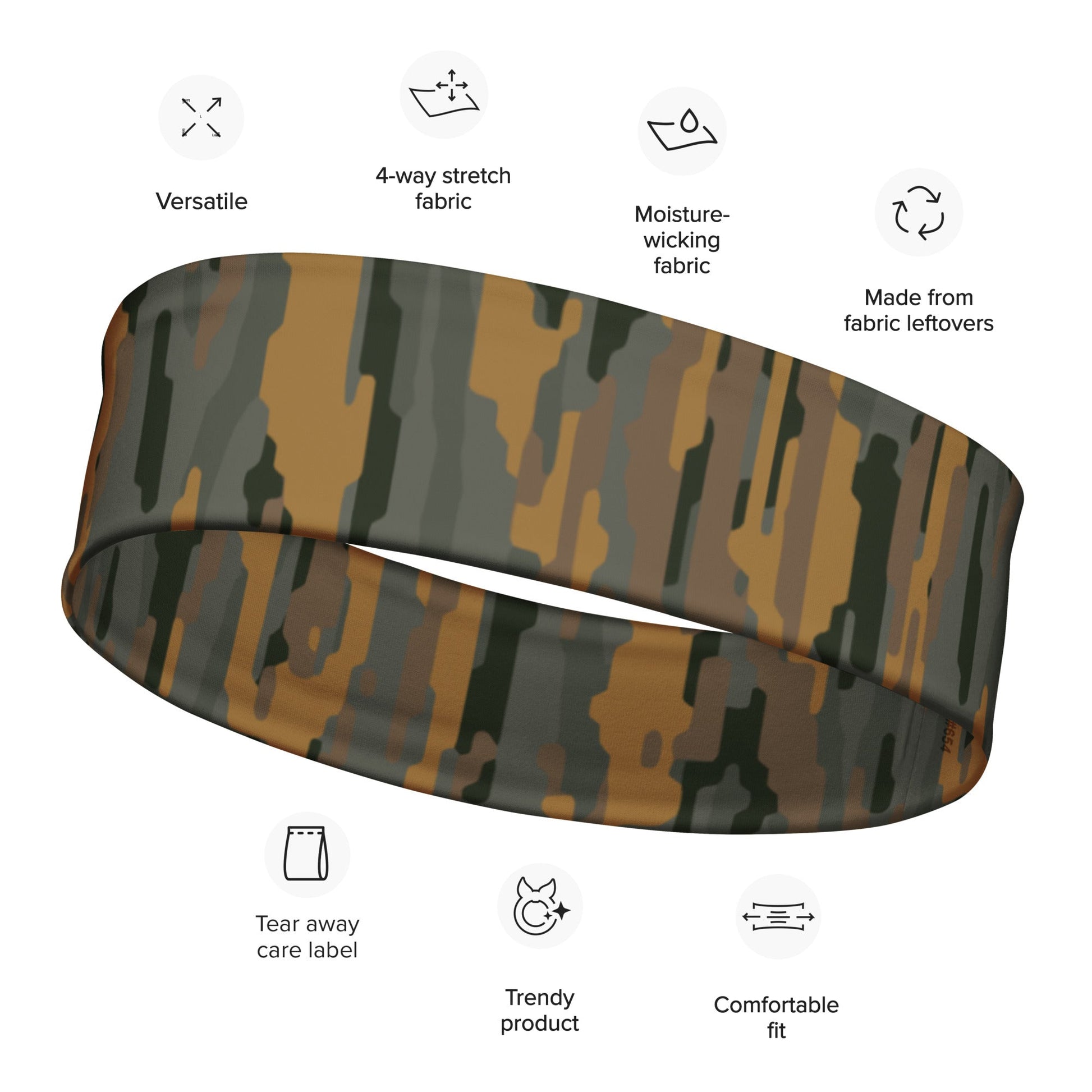 Modern Warfare Urban Vertical Rusty Bark CAMO Headband - M