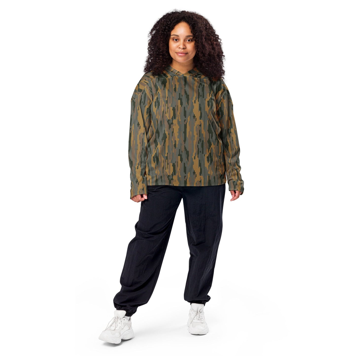 Modern Warfare Urban Vertical Rusty Bark CAMO Unisex Hockey Fan Jersey