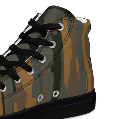 Modern Warfare Urban Vertical Rusty Bark CAMO Mens High-Top Canvas Shoes