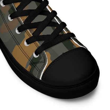 Modern Warfare Urban Vertical Rusty Bark CAMO Mens High-Top Canvas Shoes
