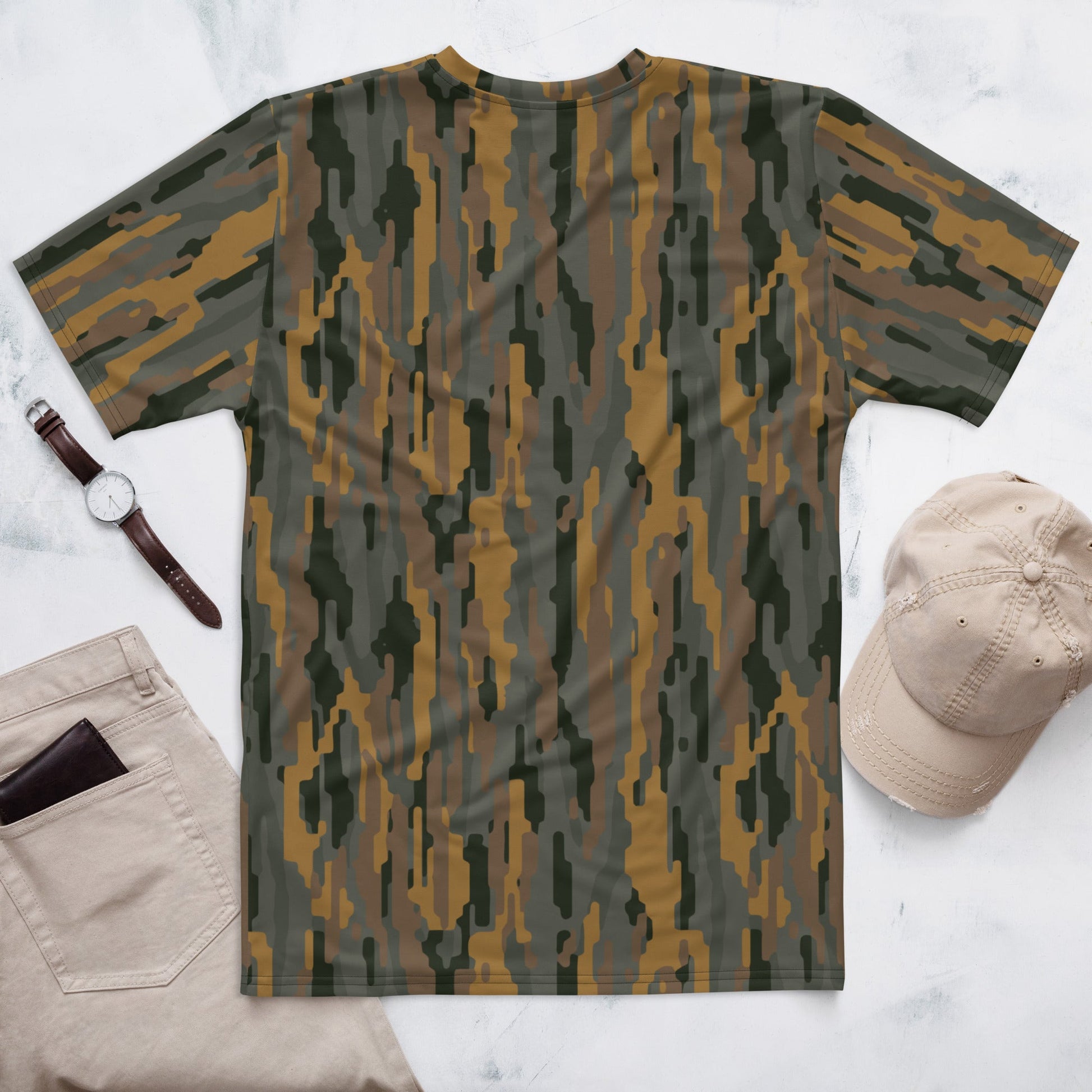 Modern Warfare Urban Vertical Rusty Bark CAMO Mens T-Shirt