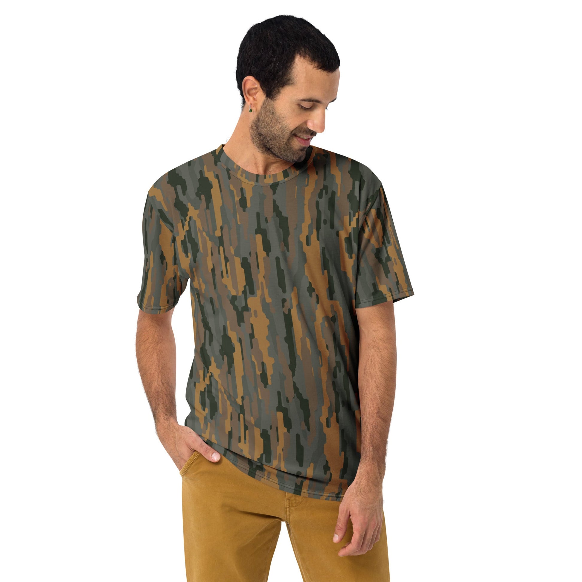 Modern Warfare Urban Vertical Rusty Bark CAMO Mens T-Shirt