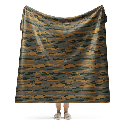 Modern Warfare Urban Vertical Rusty Bark CAMO Sherpa Blanket - 60″×80″