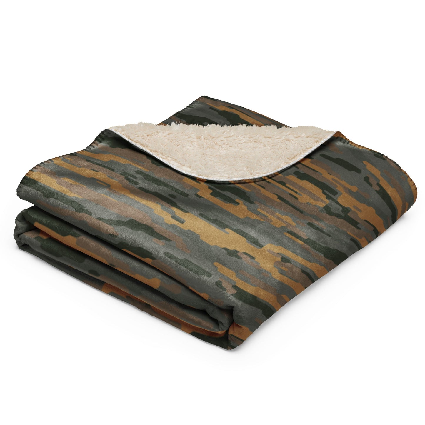 Modern Warfare Urban Vertical Rusty Bark CAMO Sherpa Blanket