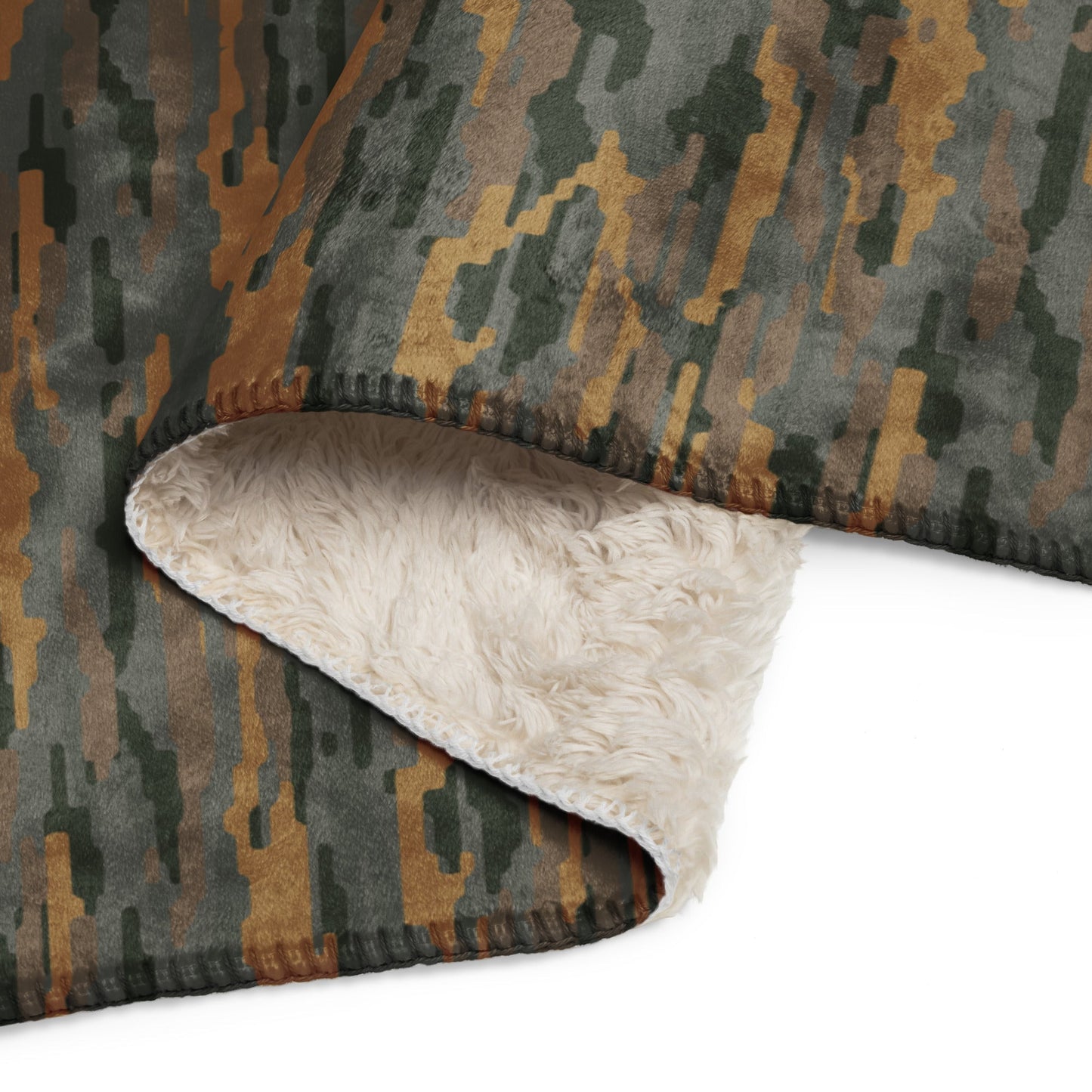 Modern Warfare Urban Vertical Rusty Bark CAMO Sherpa Blanket