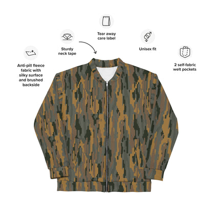 Modern Warfare Urban Vertical Rusty Bark CAMO Unisex Bomber Jacket