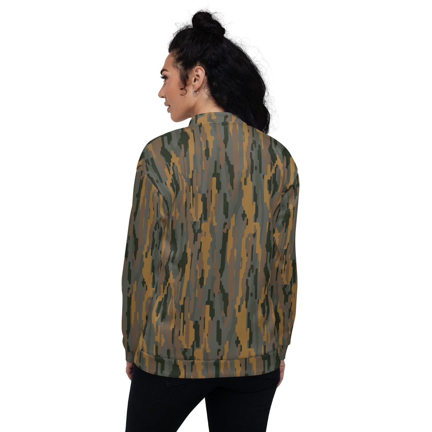 Modern Warfare Urban Vertical Rusty Bark CAMO Unisex Bomber Jacket