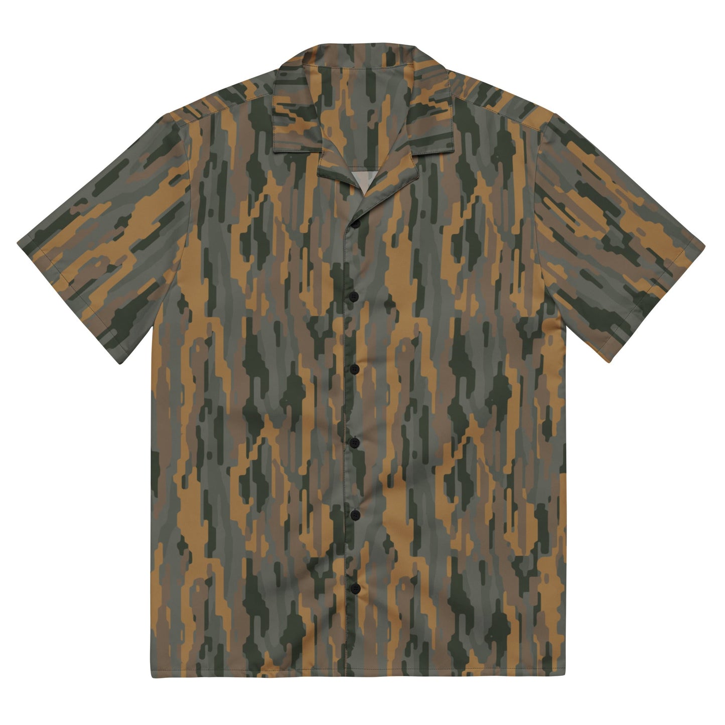Modern Warfare Urban Vertical Rusty Bark CAMO Unisex Short-Sleeve Button Shirt - 2XS