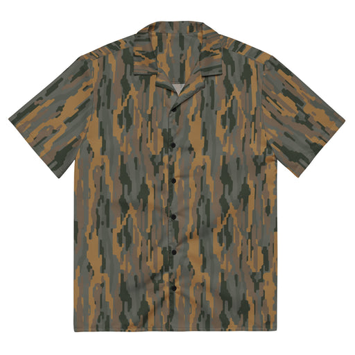 Vertical Timber CAMO Unisex Short-Sleeve Button Shirt - 2XS - Button-Up