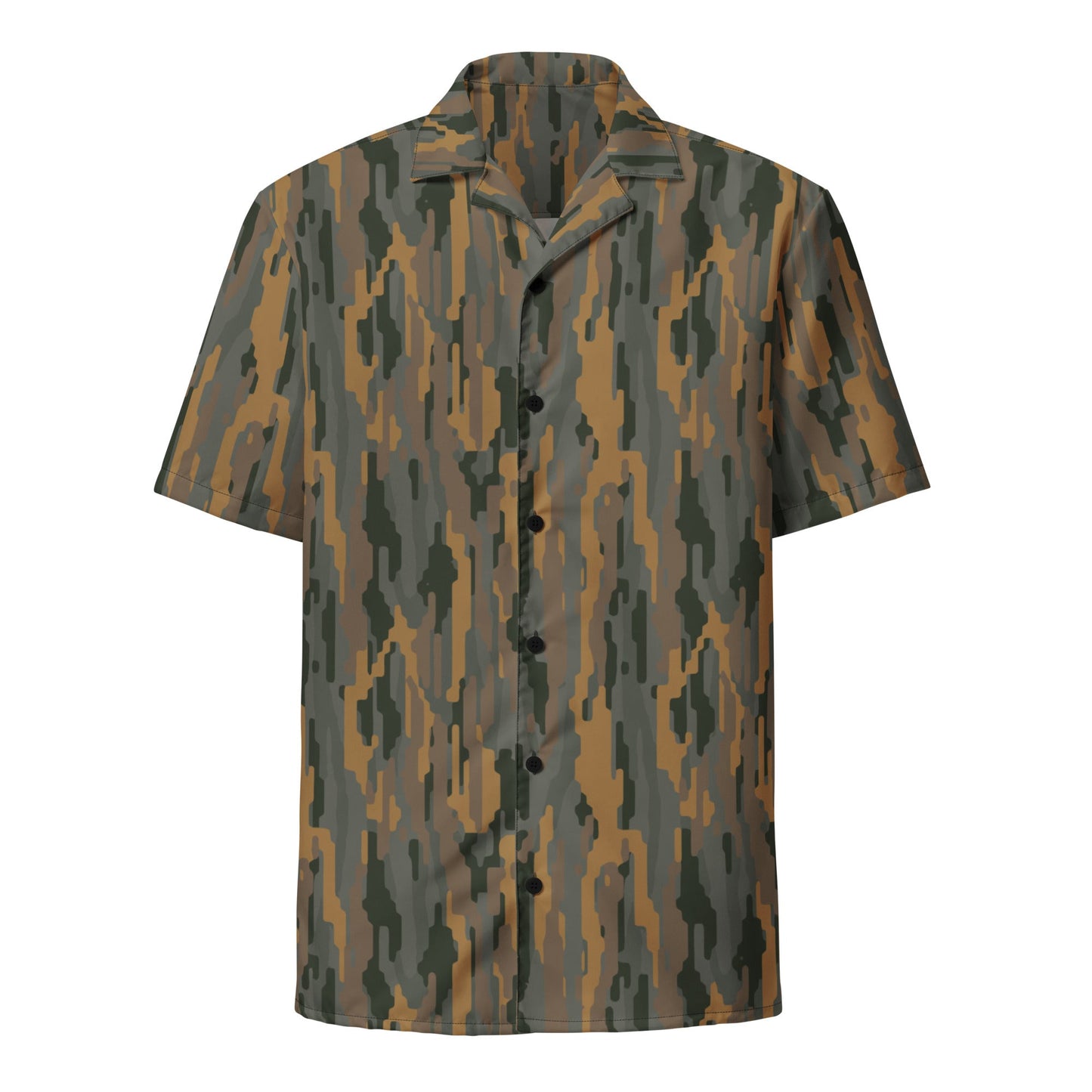 Modern Warfare Urban Vertical Rusty Bark CAMO Unisex Short-Sleeve Button Shirt
