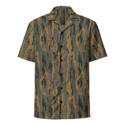 Vertical Timber CAMO Unisex Short-Sleeve Button Shirt - Button-Up