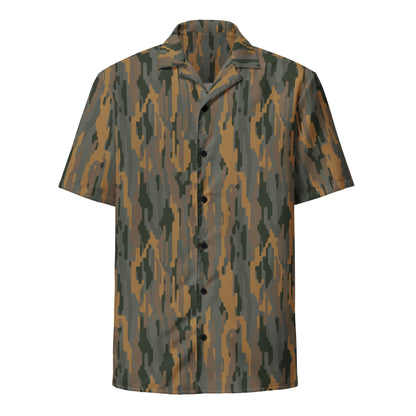 Modern Warfare Urban Vertical Rusty Bark CAMO Unisex Short-Sleeve Button Shirt