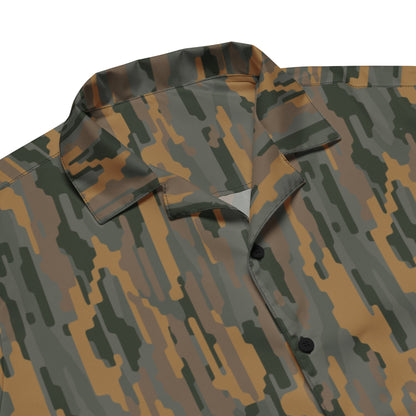 Modern Warfare Urban Vertical Rusty Bark CAMO Unisex Short-Sleeve Button Shirt
