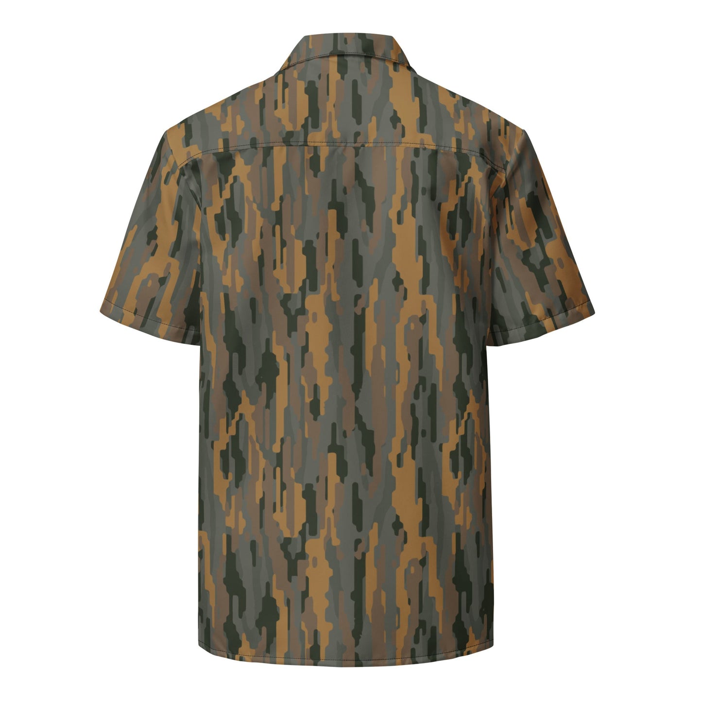 Modern Warfare Urban Vertical Rusty Bark CAMO Unisex Short-Sleeve Button Shirt
