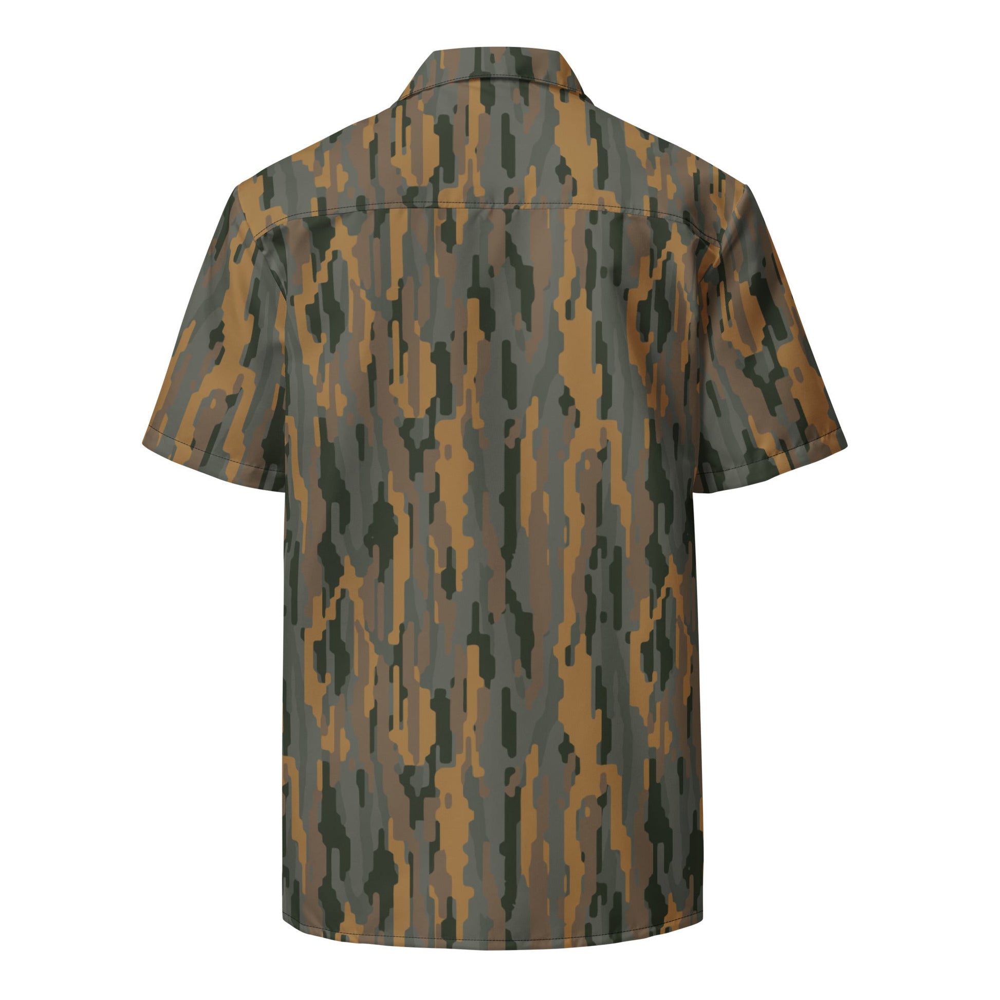 Modern Warfare Urban Vertical Rusty Bark CAMO Unisex Short-Sleeve Button Shirt