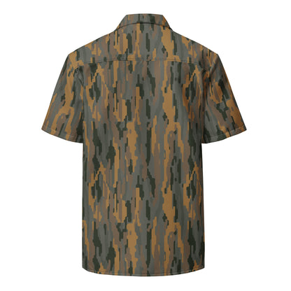 Modern Warfare Urban Vertical Rusty Bark CAMO Unisex Short-Sleeve Button Shirt