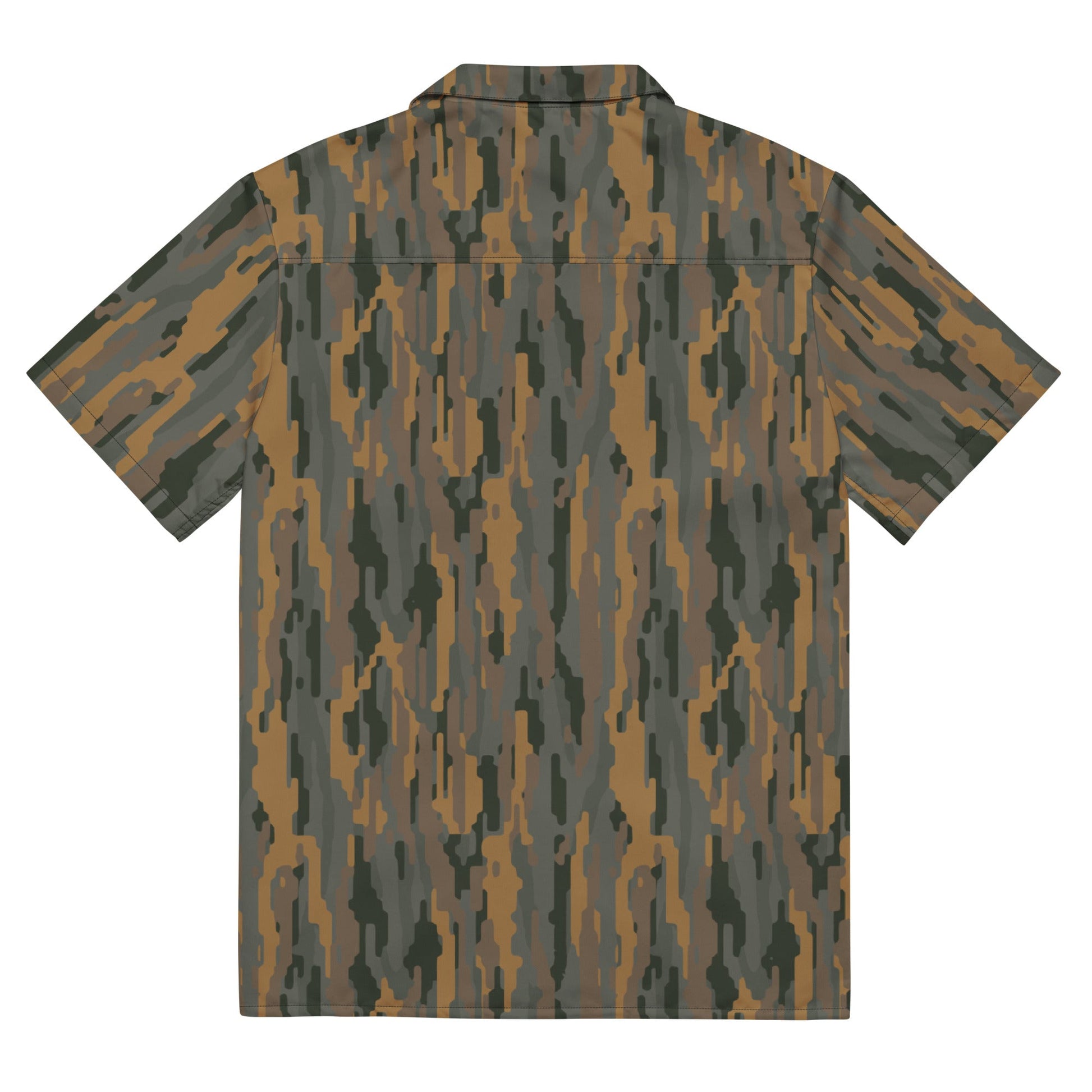 Modern Warfare Urban Vertical Rusty Bark CAMO Unisex Short-Sleeve Button Shirt