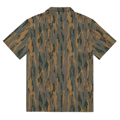 Modern Warfare Urban Vertical Rusty Bark CAMO Unisex Short-Sleeve Button Shirt
