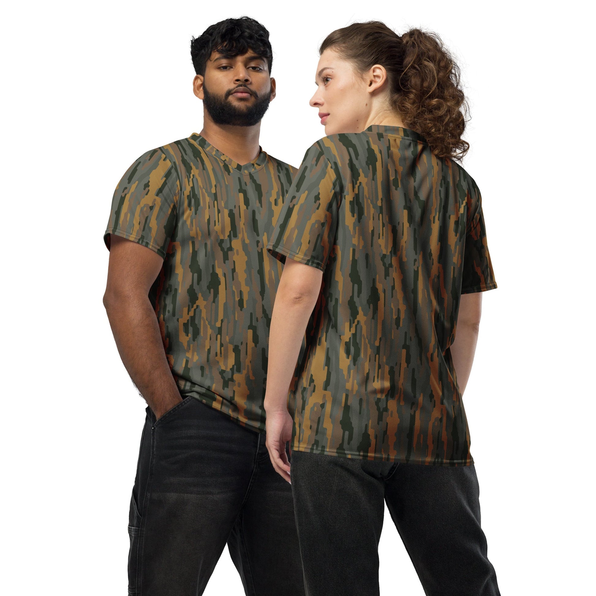 Modern Warfare Urban Vertical Rusty Bark CAMO Unisex Sports Jersey - 2XS