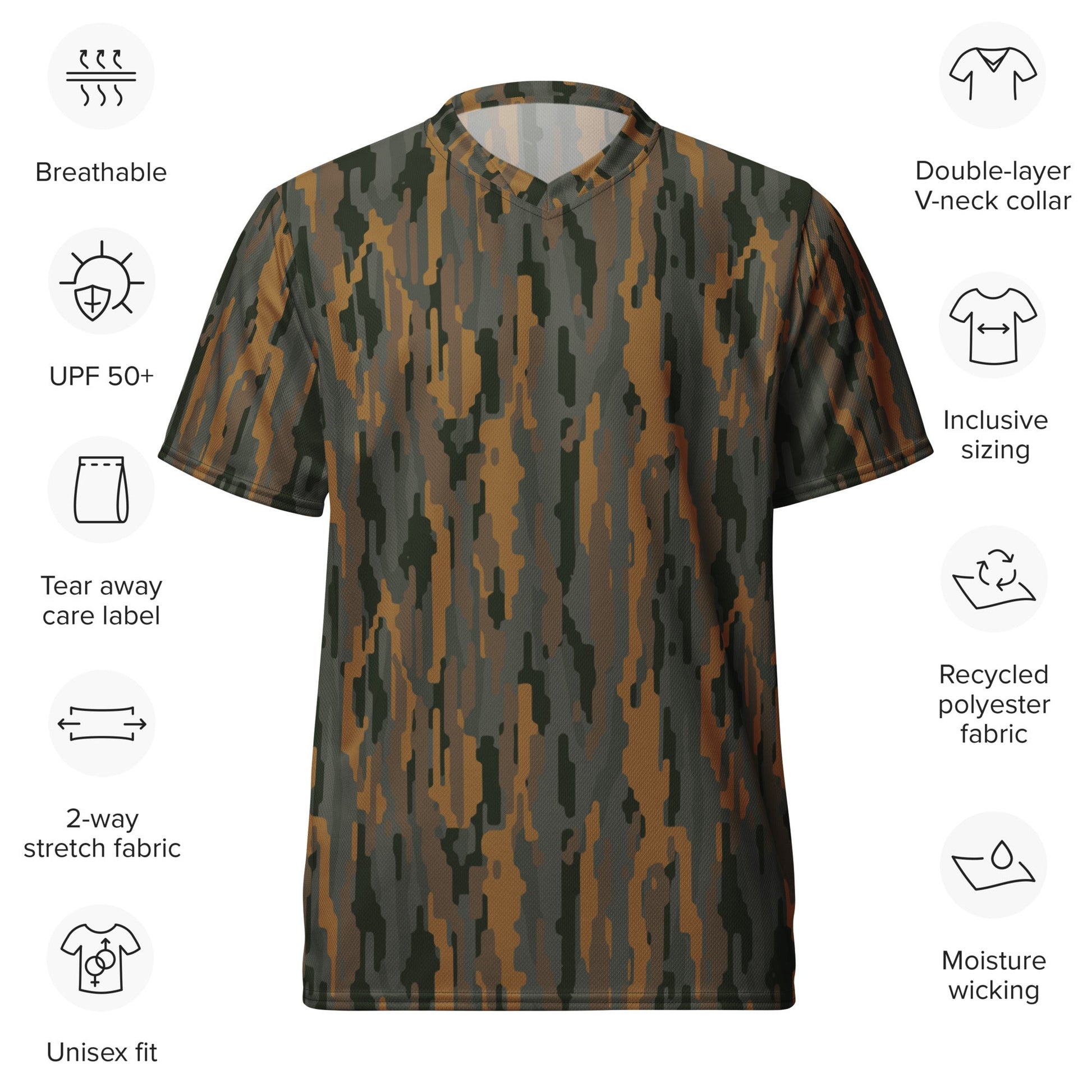 Modern Warfare Urban Vertical Rusty Bark CAMO Unisex Sports Jersey