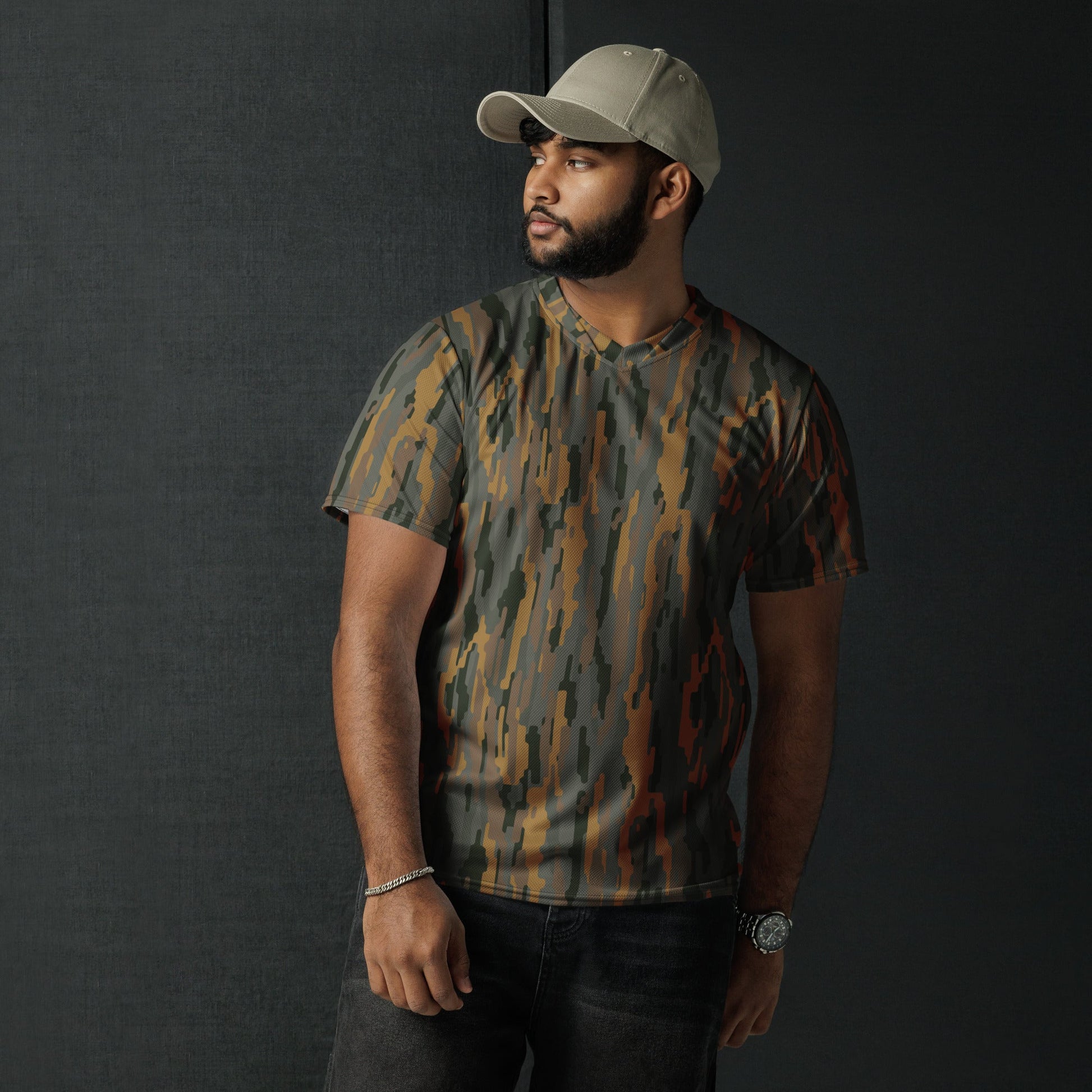 Modern Warfare Urban Vertical Rusty Bark CAMO Unisex Sports Jersey