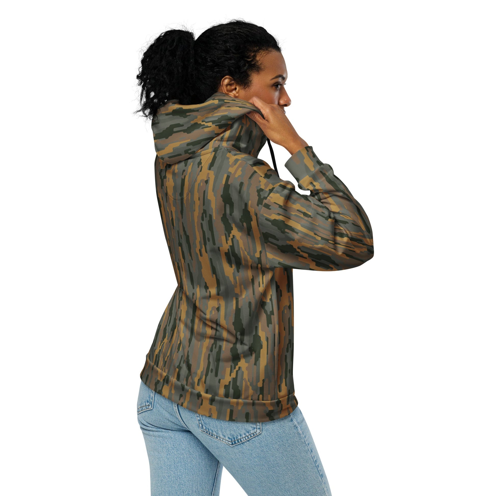 Modern Warfare Urban Vertical Rusty Bark CAMO Unisex Zip Hoodie