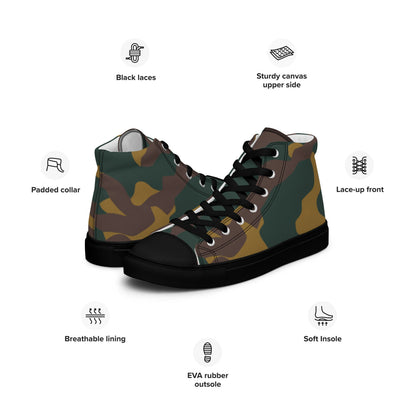 Moldovan TTsKO CAMO Men’s high top canvas shoes - Mens High Top Canvas Shoes