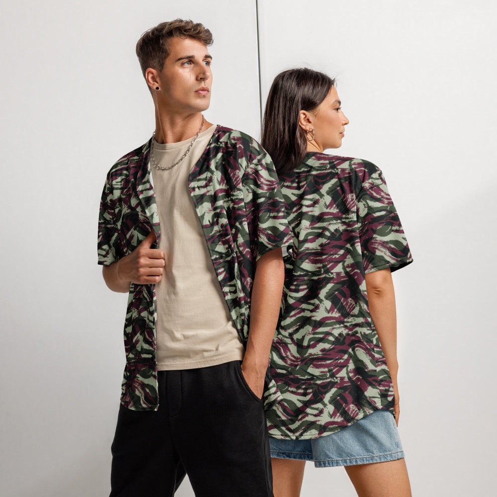 Moroccan Lizard CAMO baseball jersey - 2XS - Unisex Baseball Jersey