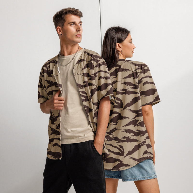 Lizard Moroccan Desert CAMO Unisex Baseball Jersey - 2XS