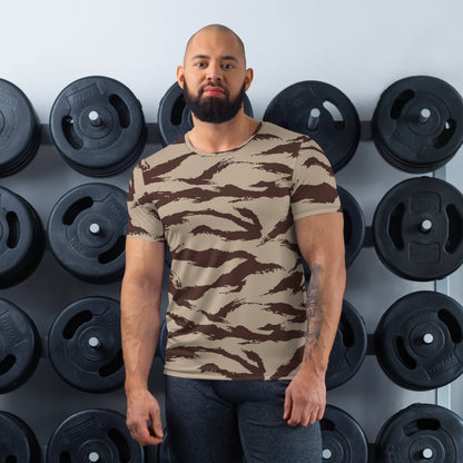 Moroccan Lizard Desert CAMO Mens Athletic T-shirt - XS - T-Shirts