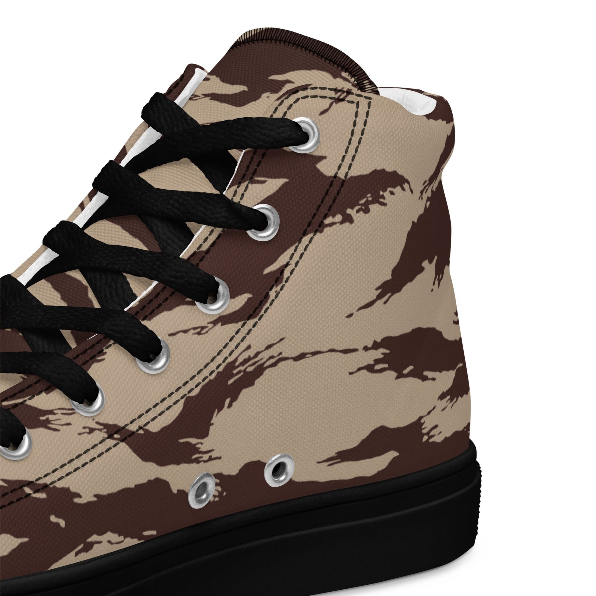 Moroccan Lizard Desert CAMO Mens high top canvas shoes - High Top Canvas Shoes