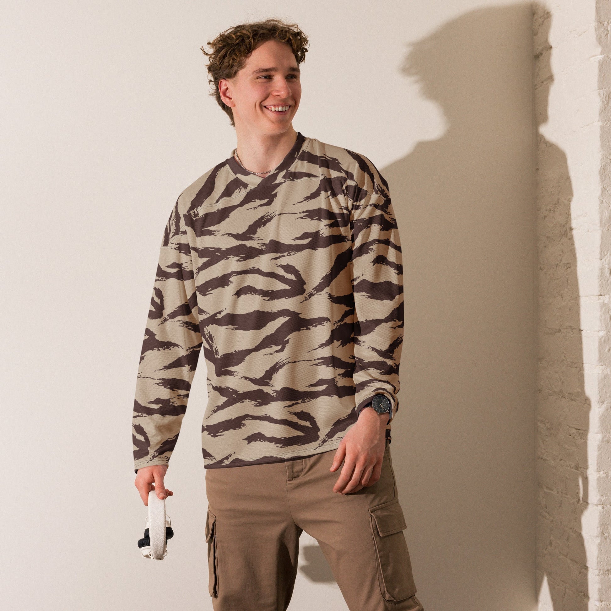 Moroccan Lizard Desert CAMO Recycled hockey fan jersey - Hockey Jerseys