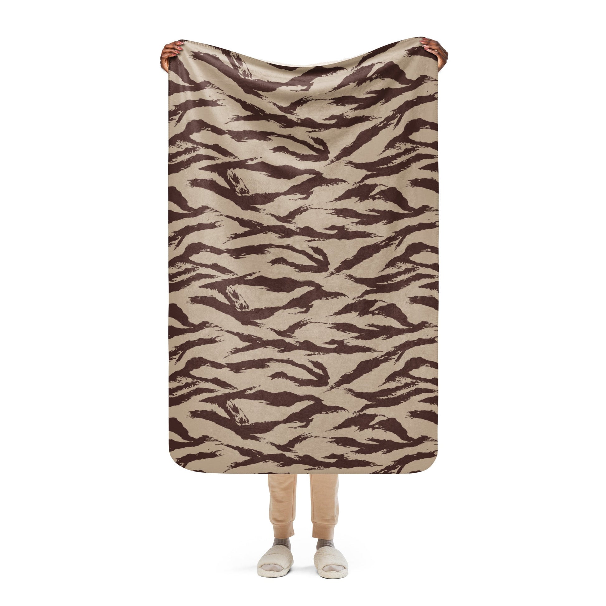 Moroccan Lizard Desert CAMO Sherpa blanket - 37″×57″ - Blankets