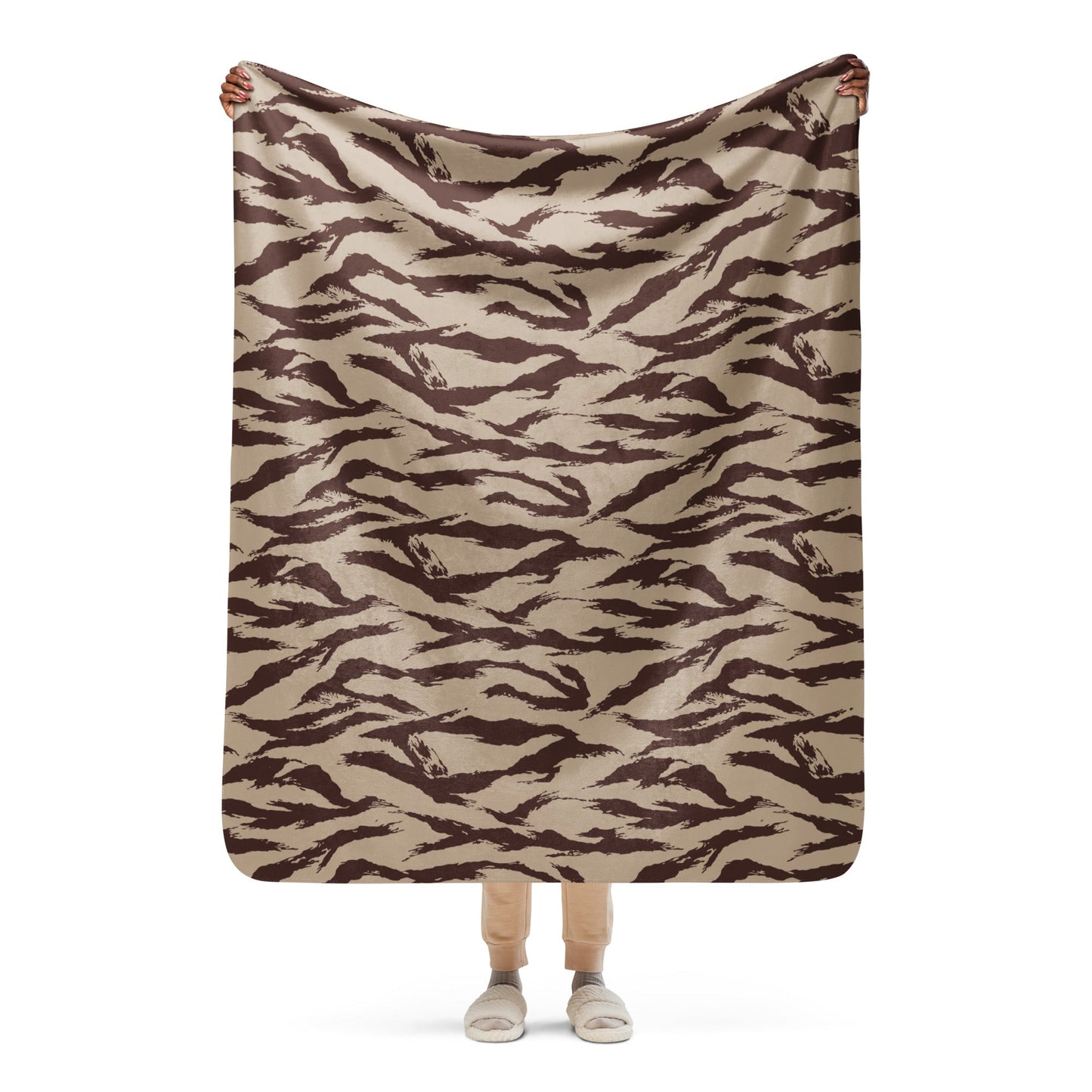 Moroccan Lizard Desert CAMO Sherpa blanket - 50″×60″ - Blankets