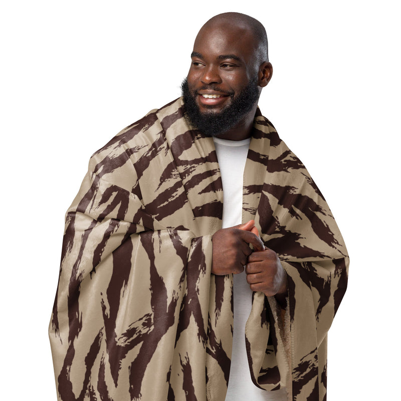 Lizard Moroccan Desert CAMO Sherpa Blanket