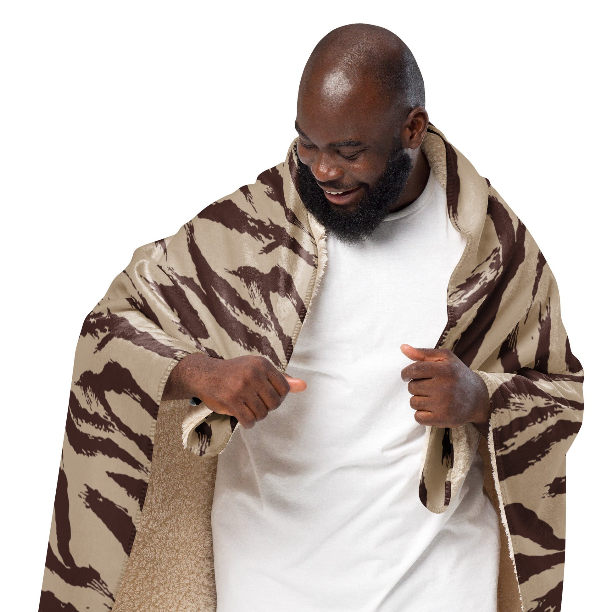 Moroccan Lizard Desert CAMO Sherpa blanket - Blankets