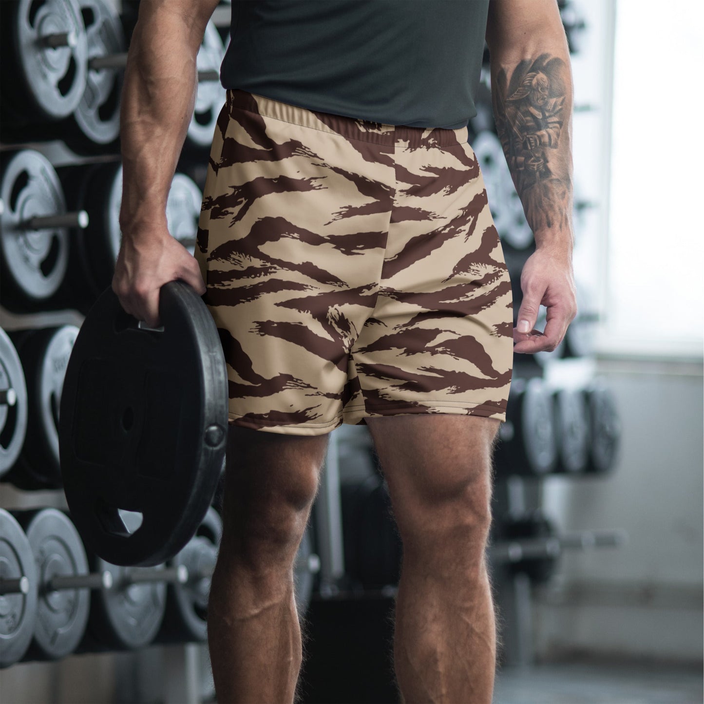 Moroccan Lizard Desert CAMO Unisex Athletic Long Shorts - 2XS