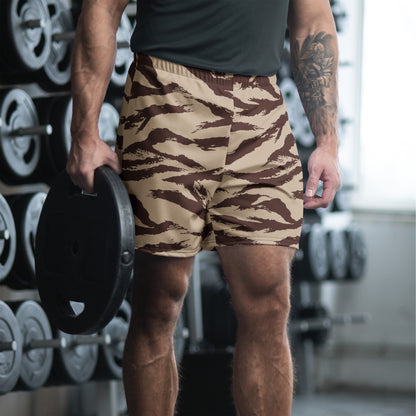 Moroccan Lizard Desert CAMO Unisex Athletic Long Shorts - 2XS