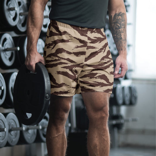 Moroccan Lizard Desert CAMO Unisex Athletic Long Shorts - 2XS