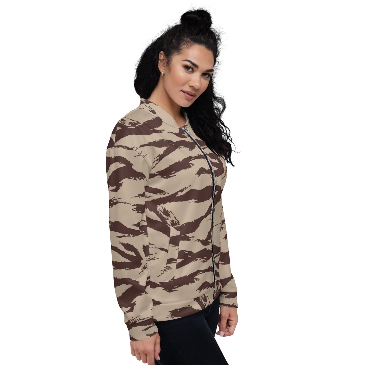 Moroccan Lizard Desert CAMO Unisex Bomber Jacket - Jackets