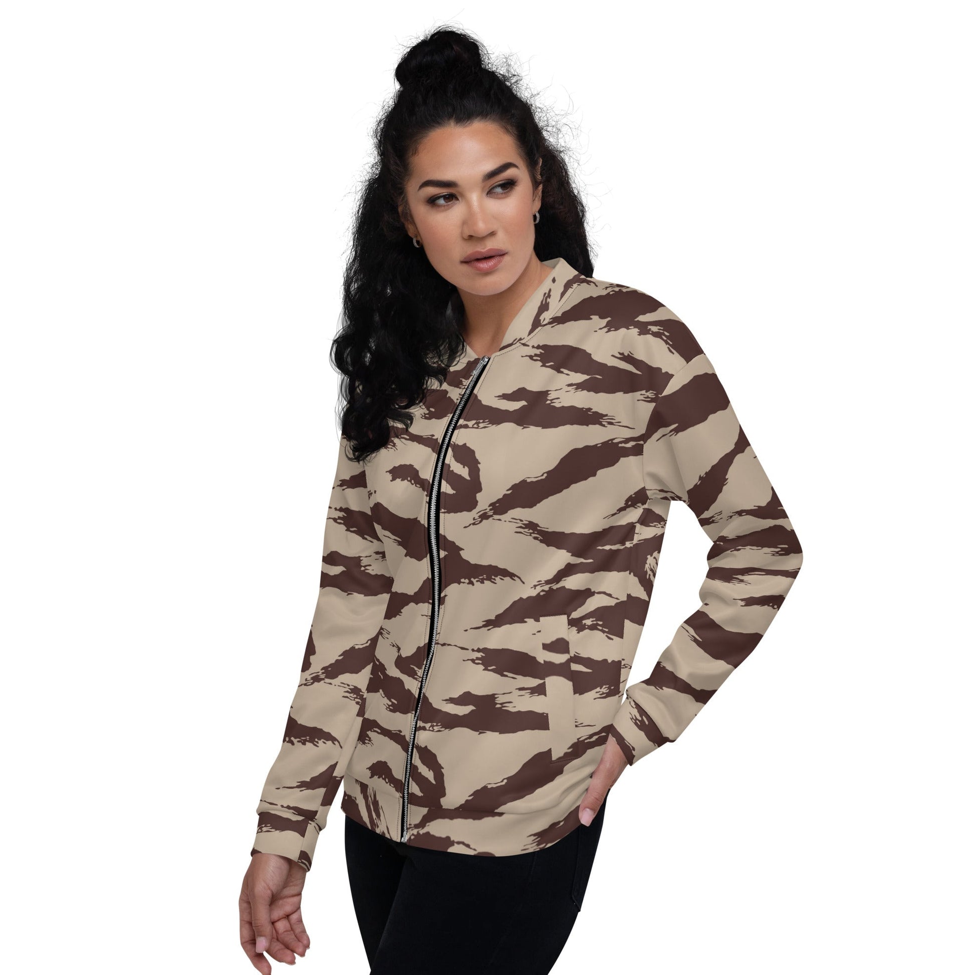 Moroccan Lizard Desert CAMO Unisex Bomber Jacket - Jackets