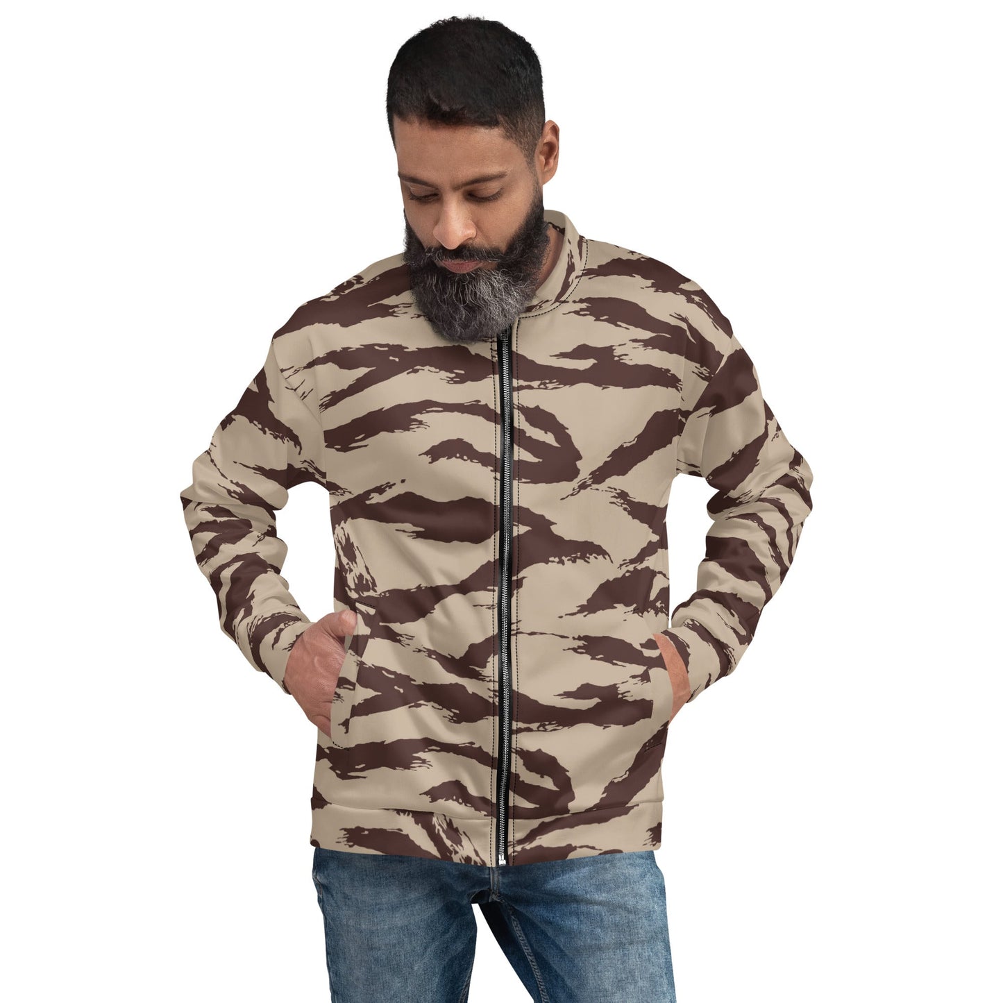 Moroccan Lizard Desert CAMO Unisex Bomber Jacket - XS - Jackets