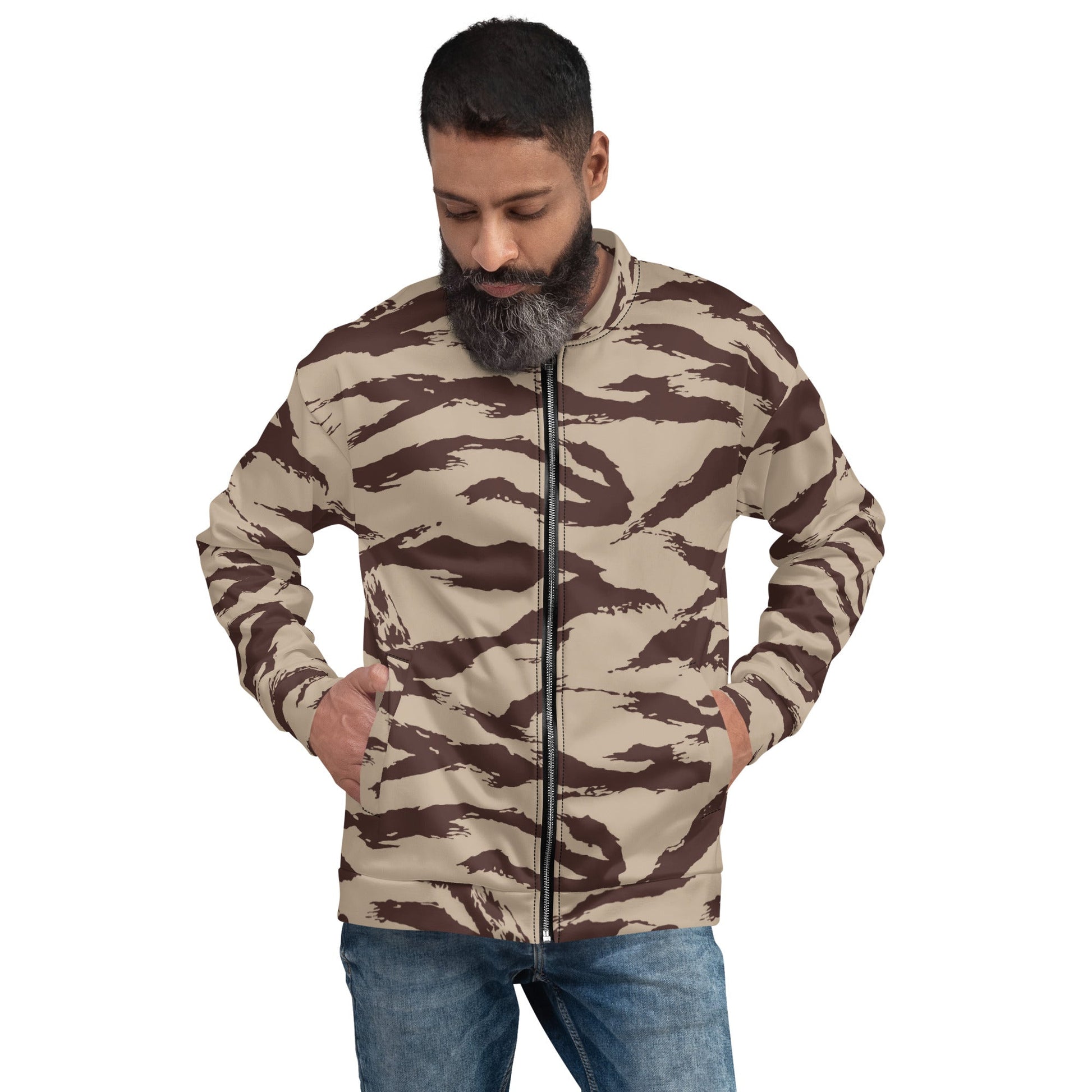 Moroccan Lizard Desert CAMO Unisex Bomber Jacket - XS - Jackets