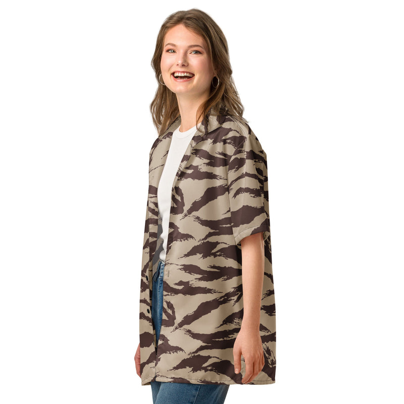 Lizard Moroccan Desert CAMO Unisex Short-Sleeve Button Shirt - Button-Up