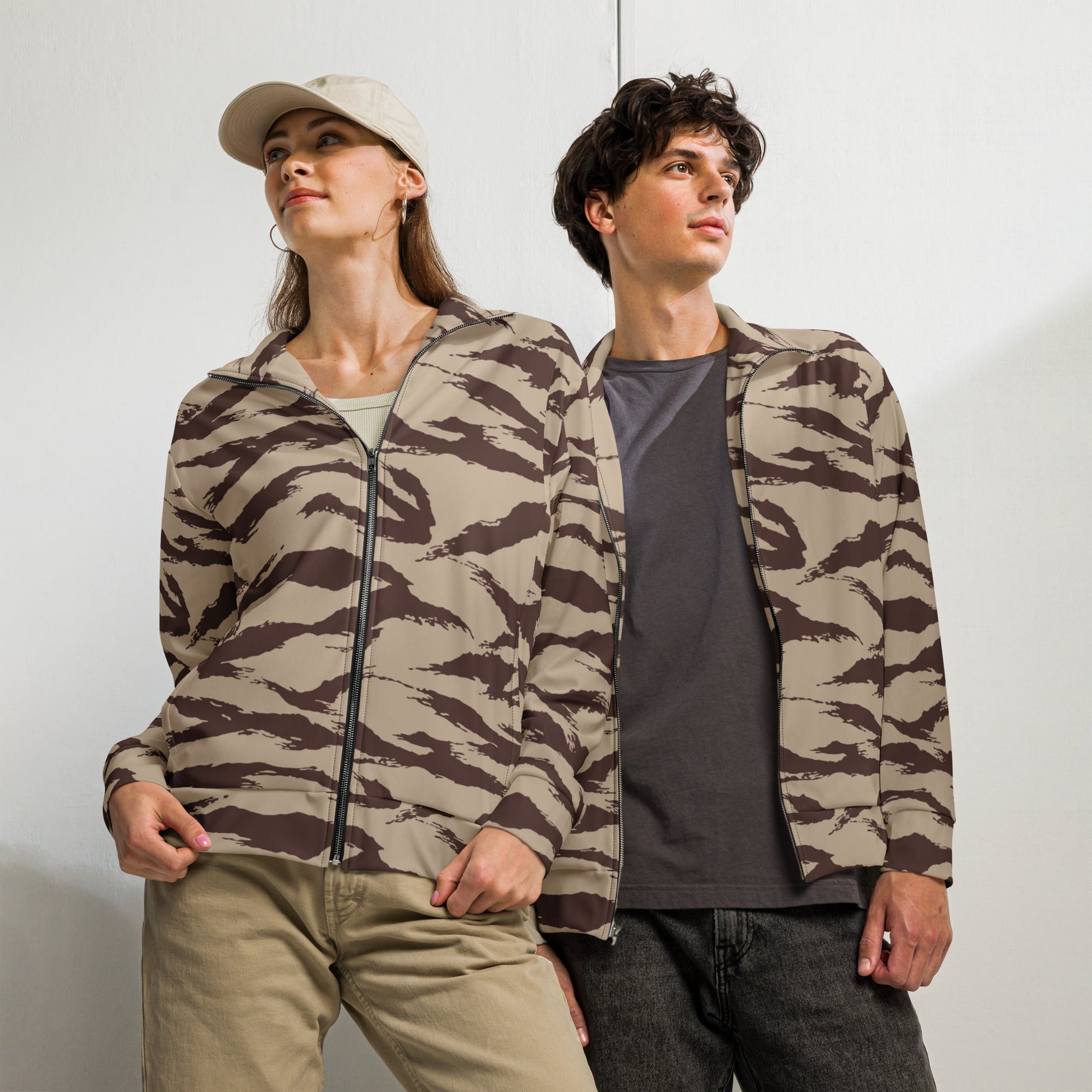 Moroccan Lizard Desert CAMO Unisex track jacket - 2XS - Track Jackets