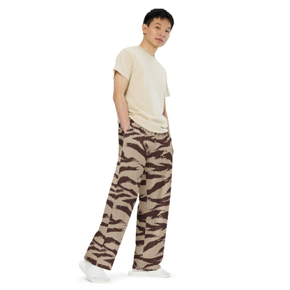 Moroccan Lizard Desert CAMO unisex wide-leg pants - Wide-leg Pants
