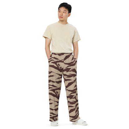 Moroccan Lizard Desert CAMO unisex wide-leg pants - Wide-leg Pants