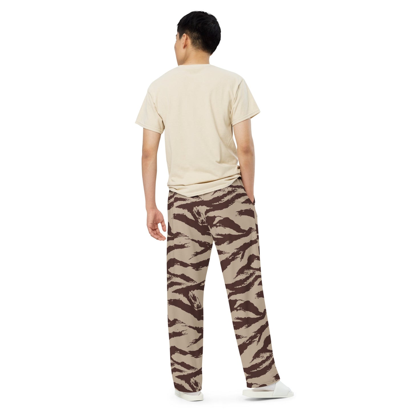 Moroccan Lizard Desert CAMO unisex wide-leg pants - Wide-leg Pants