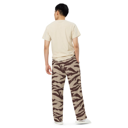 Moroccan Lizard Desert CAMO unisex wide-leg pants - Wide-leg Pants